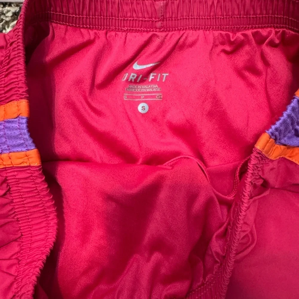 Nike Dri-Fit Lined Running Shorts 3” Pink Purple Orange